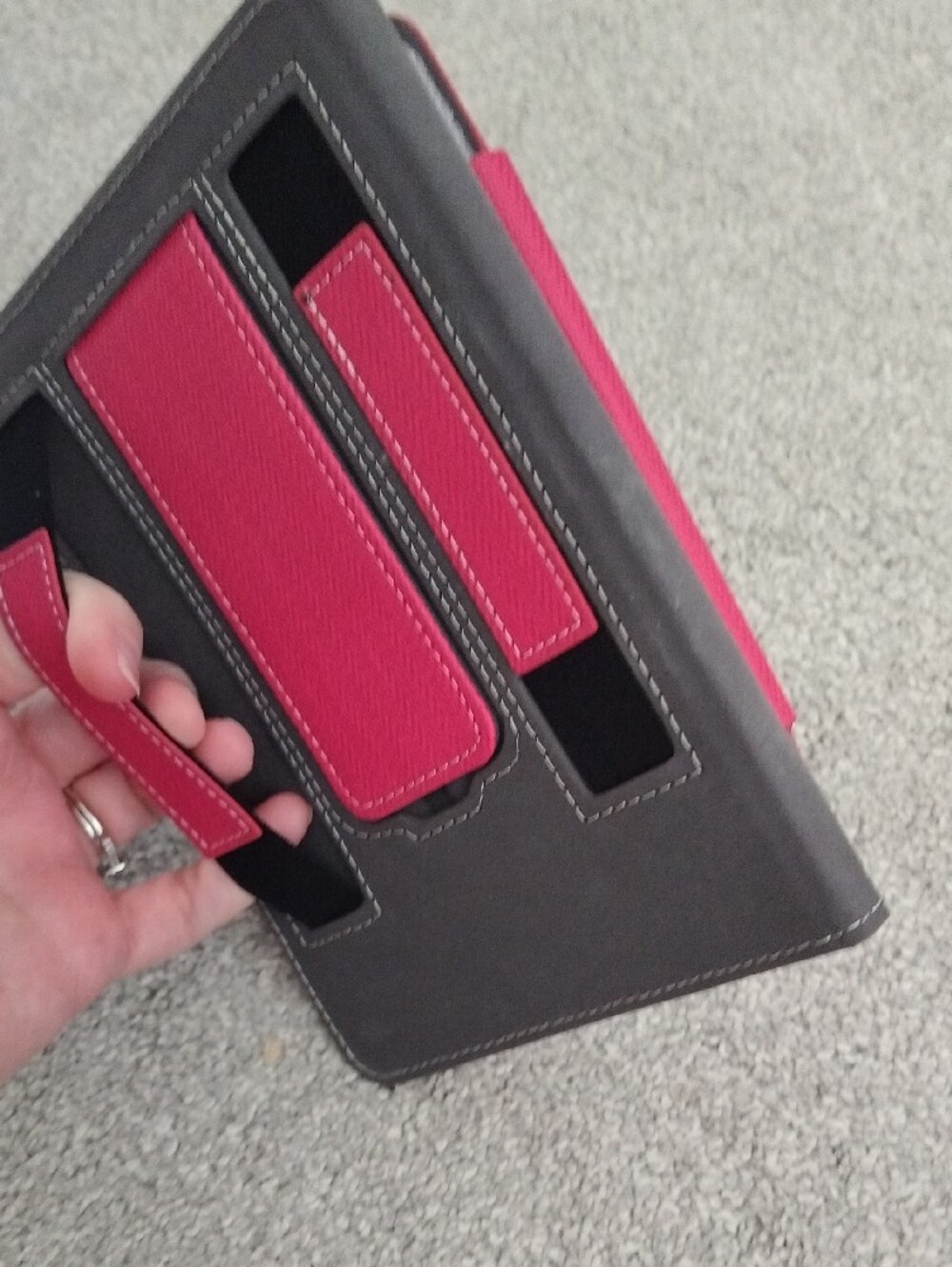 Universal Pink Tablet Cover with Brown Accent - Picture 8 of 13